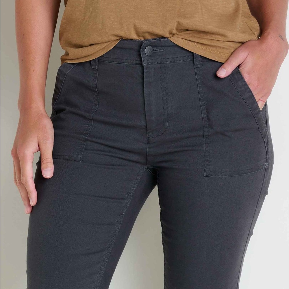 Toad&Co Earthworks Gray Organic Cotton Blend Straight Leg Utility Pants - Picture 3 of 12